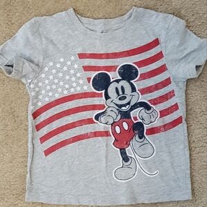 Disney Gray Mickey Mouse Kids T-Shirt Size 4T